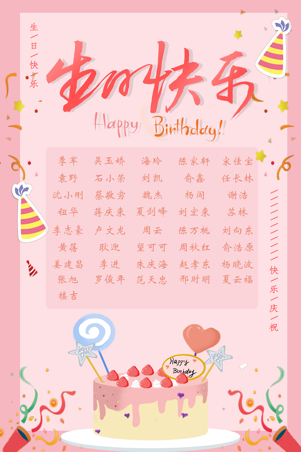 【生日祝?！抗ё?月生日的員工生日快樂(lè )！