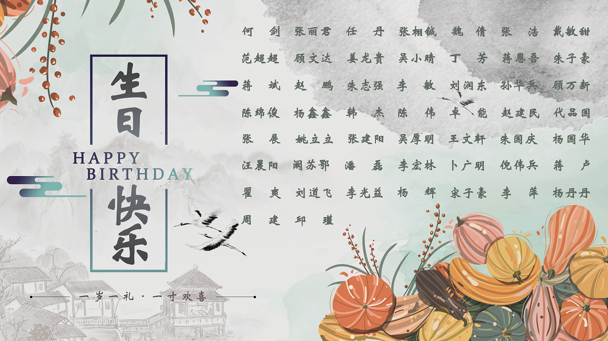 【生日祝?！抗ё?0月生日的員工生日快樂(lè )！