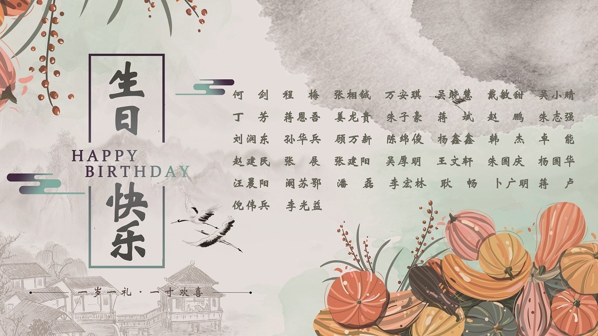 【生日祝?！抗ё?0月生日的員工生日快樂(lè )！